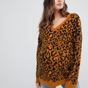 ASOS Leopard Print Maternity Sweater